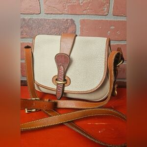 Dooney & Bourke Cream and Brown Crossbody Bag